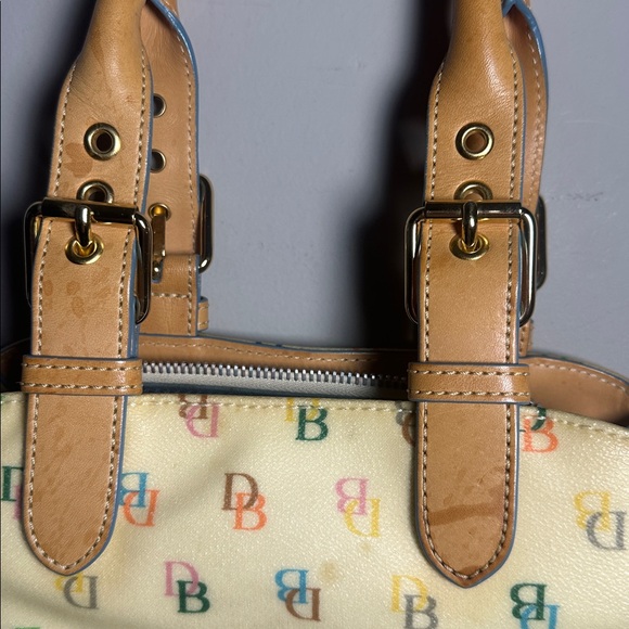 Dooney & Bourke Yellow Mini Bag with Multicolor Logo - Picture 5 of 10